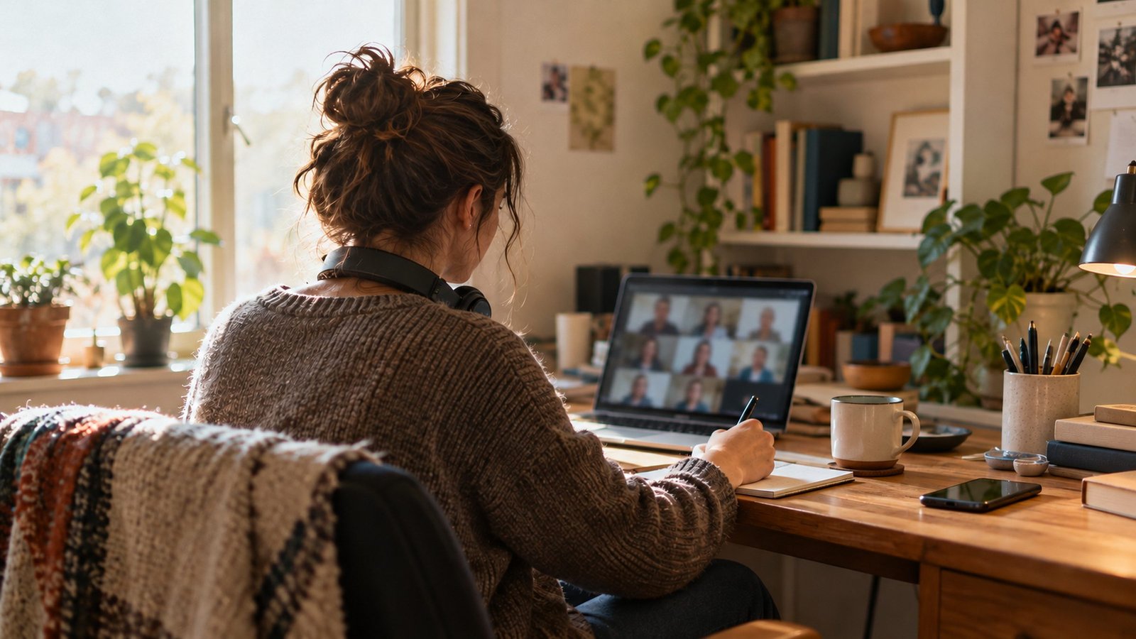 A member of the Ashford team working remotely